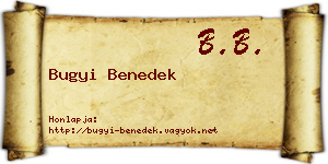 Bugyi Benedek névjegykártya